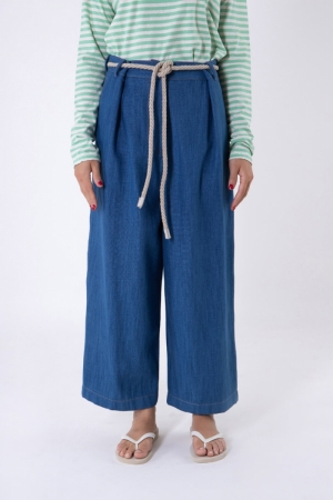 MANNISH PANT WITH BELT JEANS