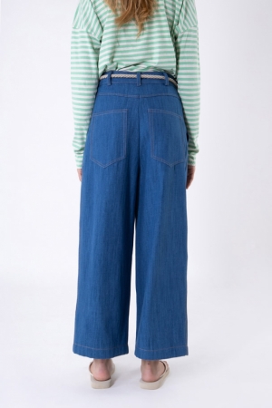 MANNISH PANT WITH BELT JEANS