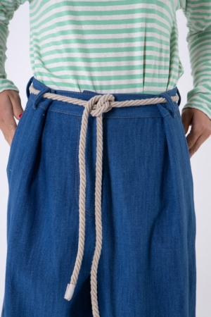 MANNISH PANT WITH BELT JEANS