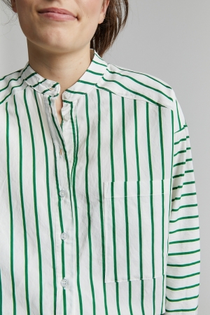 STRIPED SHIRT PALM GREEN