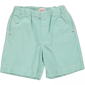 WOVEN BERMUDA  33 GREEN STRIPE