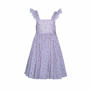 DRESS W TIES DANCING PETALS VIOLET