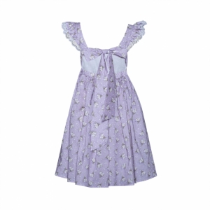 DRESS W TIES DANCING PETALS VIOLET