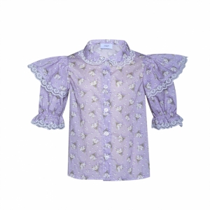 BLOUSE DANCING PETALS  VIOLET