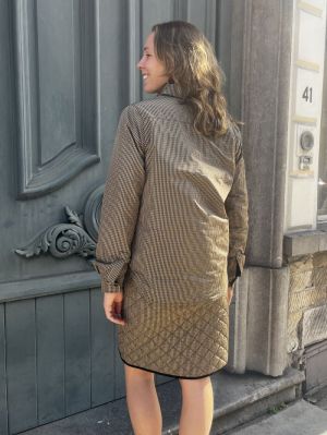 OVERHEMD WATERPROOF CHECK BEIGE