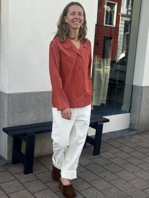 PANTALONE RIB PANNA